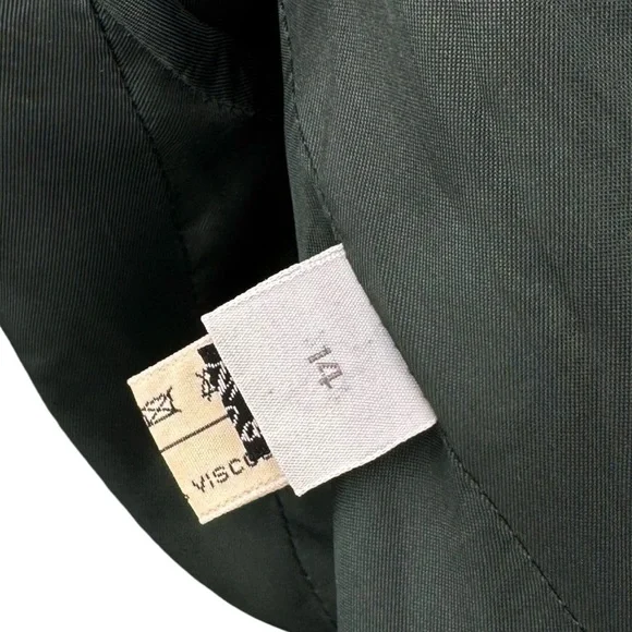 Vintage Women's Blazer Scotch House Wool Cashmere Holiday Plaid Velvet Trim | L - Picture 12 of 12